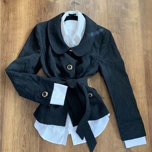 DOLCE & GABBANA LIGHTWEIGHT BLACK CHERRY JACKET WITH VINTAGE BUTTONS